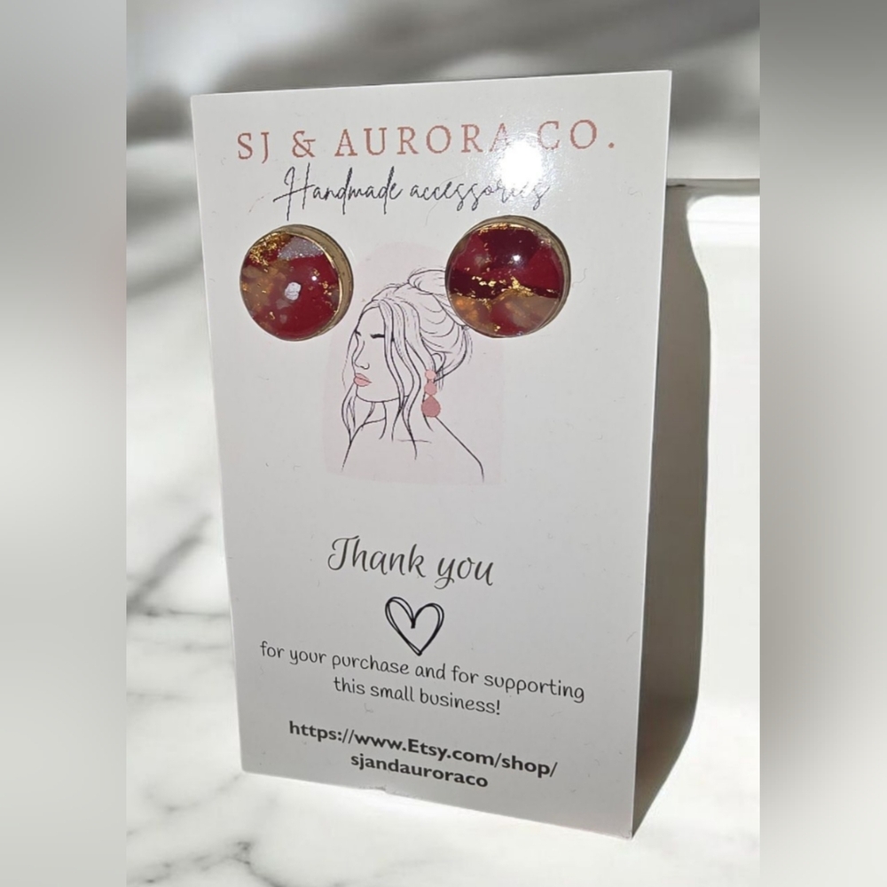 Red and Gold Earrings